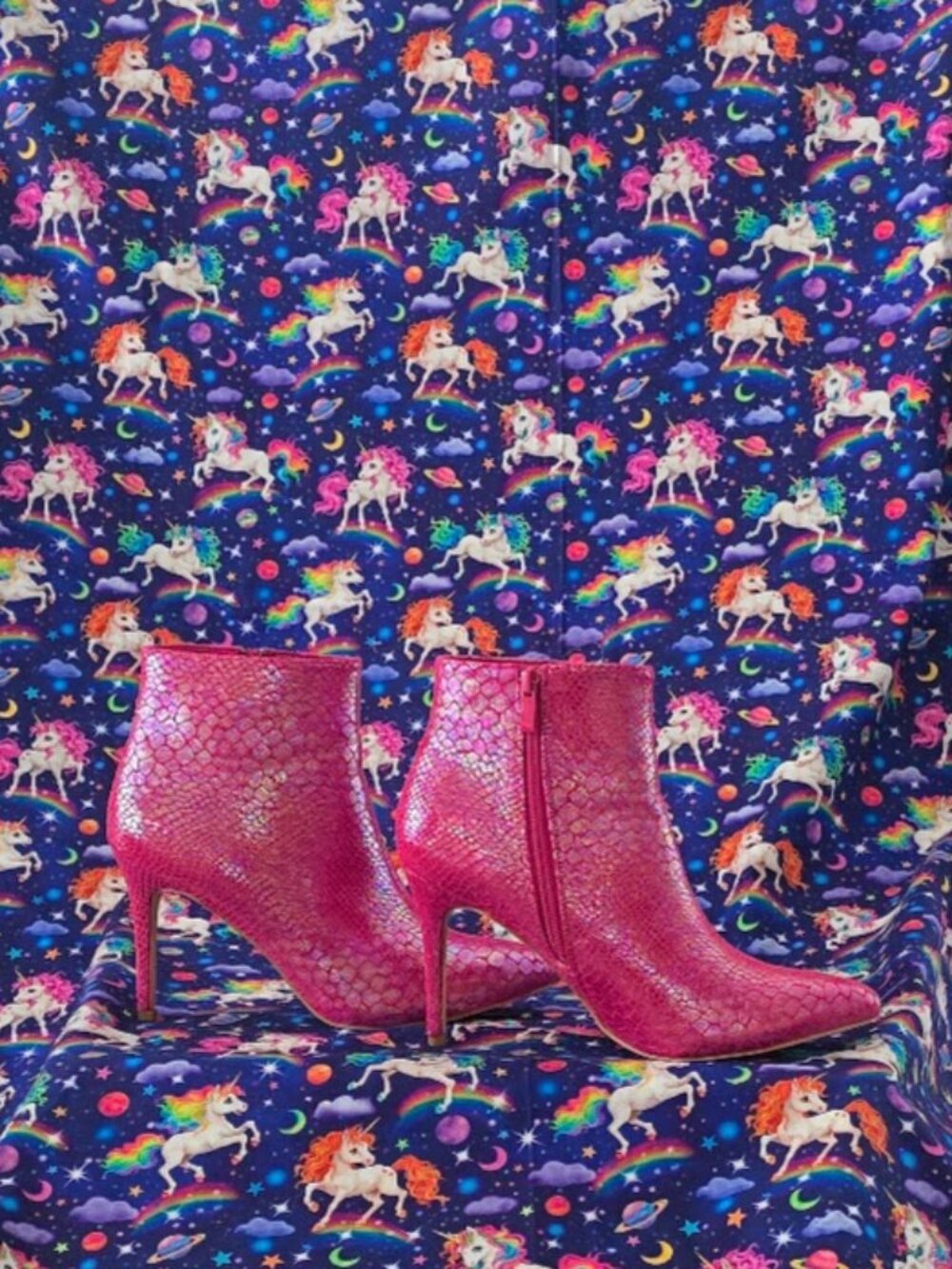 Metallic Pink Snakeskin Stiletto Boots – Size 9.5 (Worn Once, Full Disclosure)